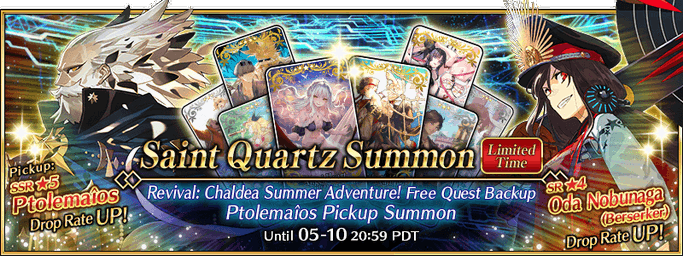 Revival: Chaldea Summer Adventure Free Quest Backup Ptolemaios Pickup Summon